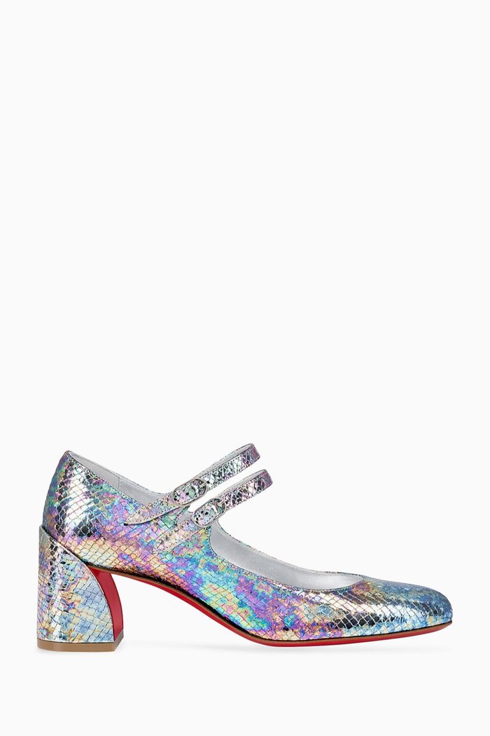 

Miss Jane 55 Pumps in Iridescent Snake-embossed Leather, Multicolour