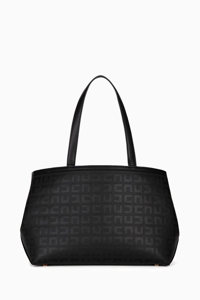 

Large Shopper Bag in Tumbled-effect Synthetic Leather, Black