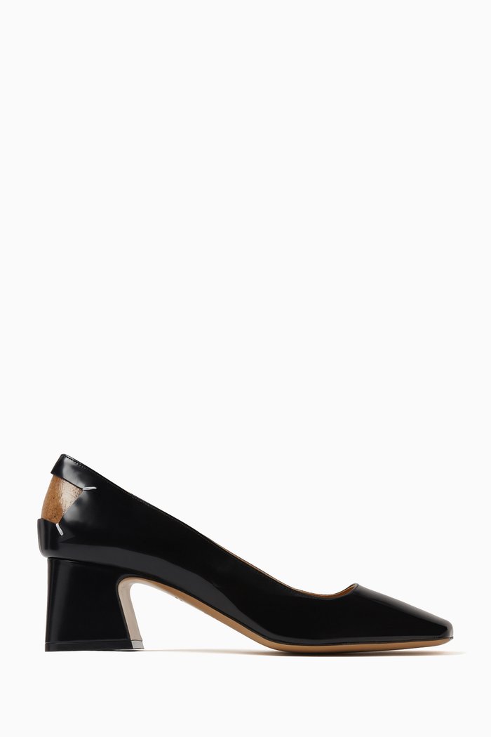 

Four Stitches Décortiqué Pumps in Nappa Leather, Black