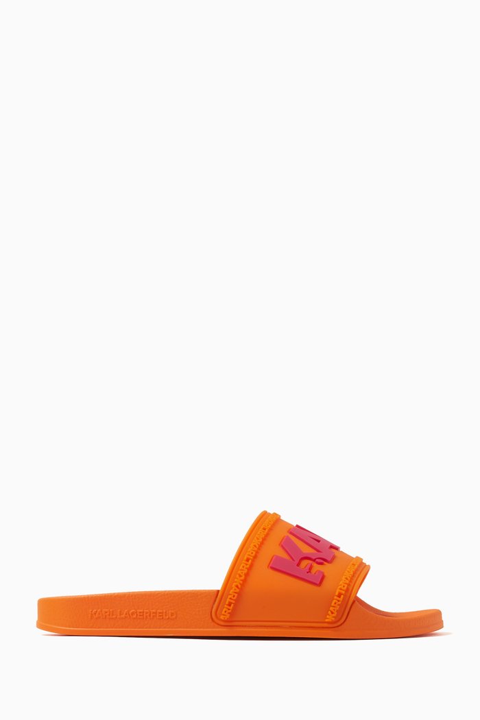 Kondo Karl Logo Slides in Rubber, Orange