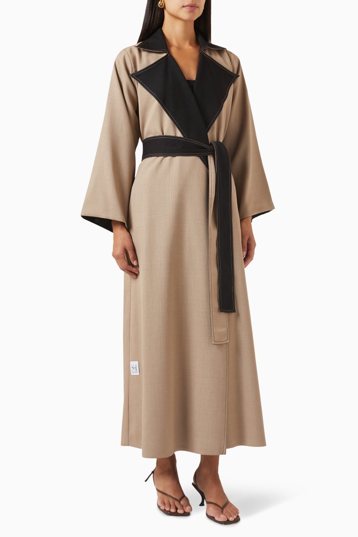 

Reversible Trench Coat Abaya, Multicolour
