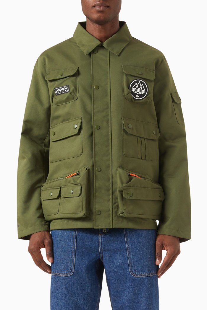 

SPZL Wardour 2 Feniscowles Jacket in Recycled Polyester Oxford, Green
