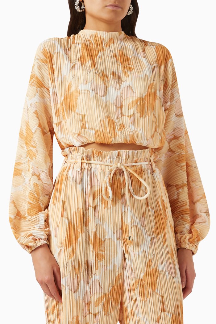 

Marlie Plissé Top, Orange