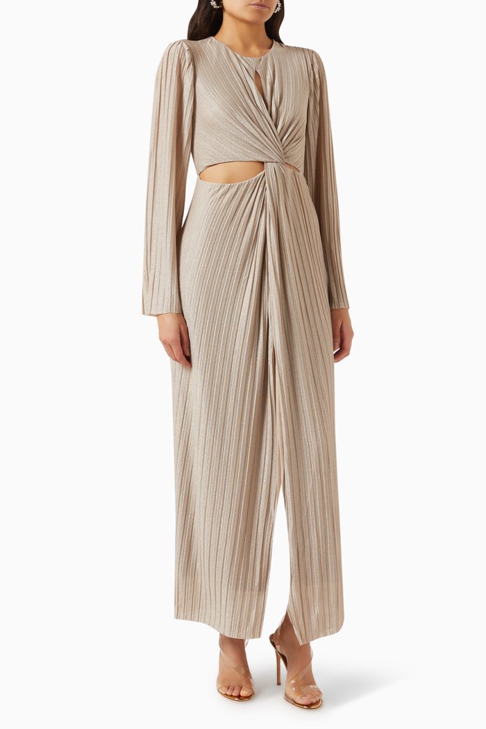 

Nyah Plissé Dress, Grey