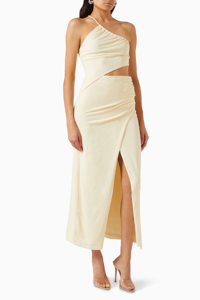 

Avah Asymmetric Dress, Yellow