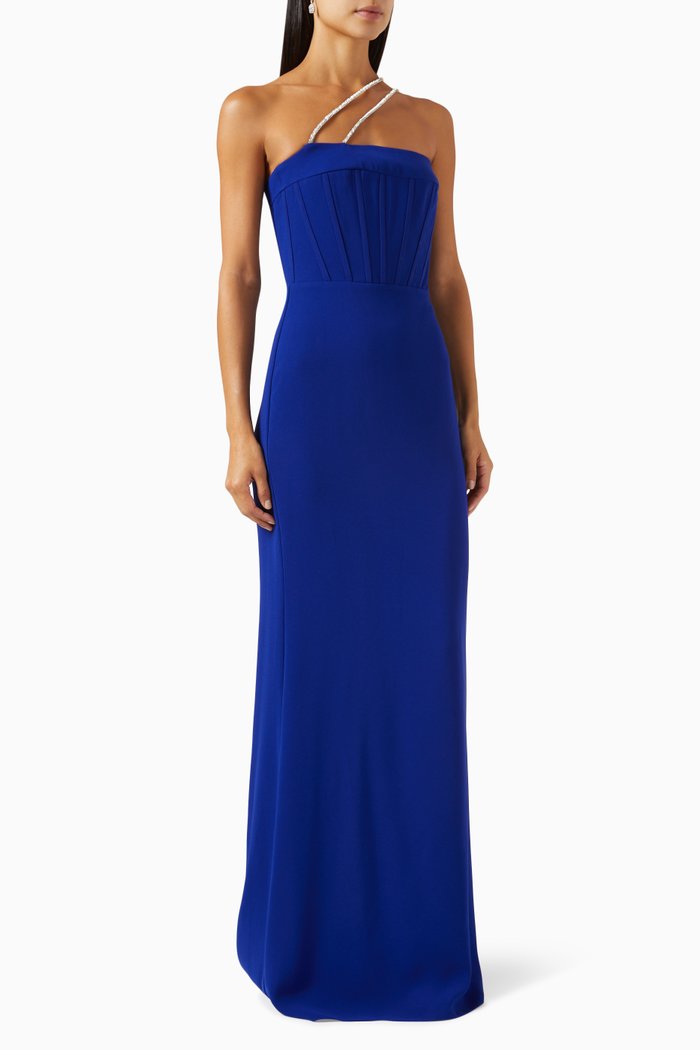 

Gloin Dress in Crepe, Blue