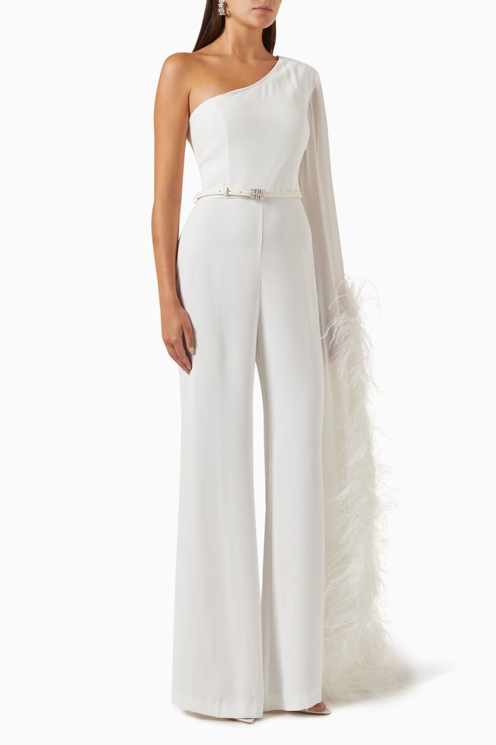

Mira Tulum Jumpsuit in Crepe, White