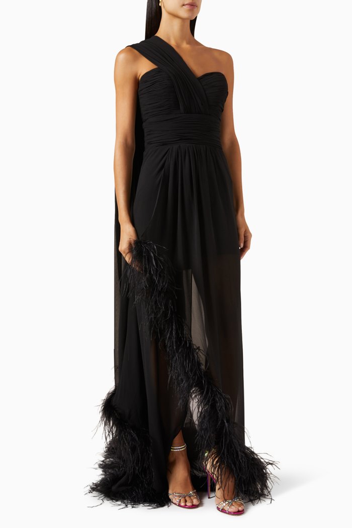 

Lore Elbise Dress in Chiffon, Black