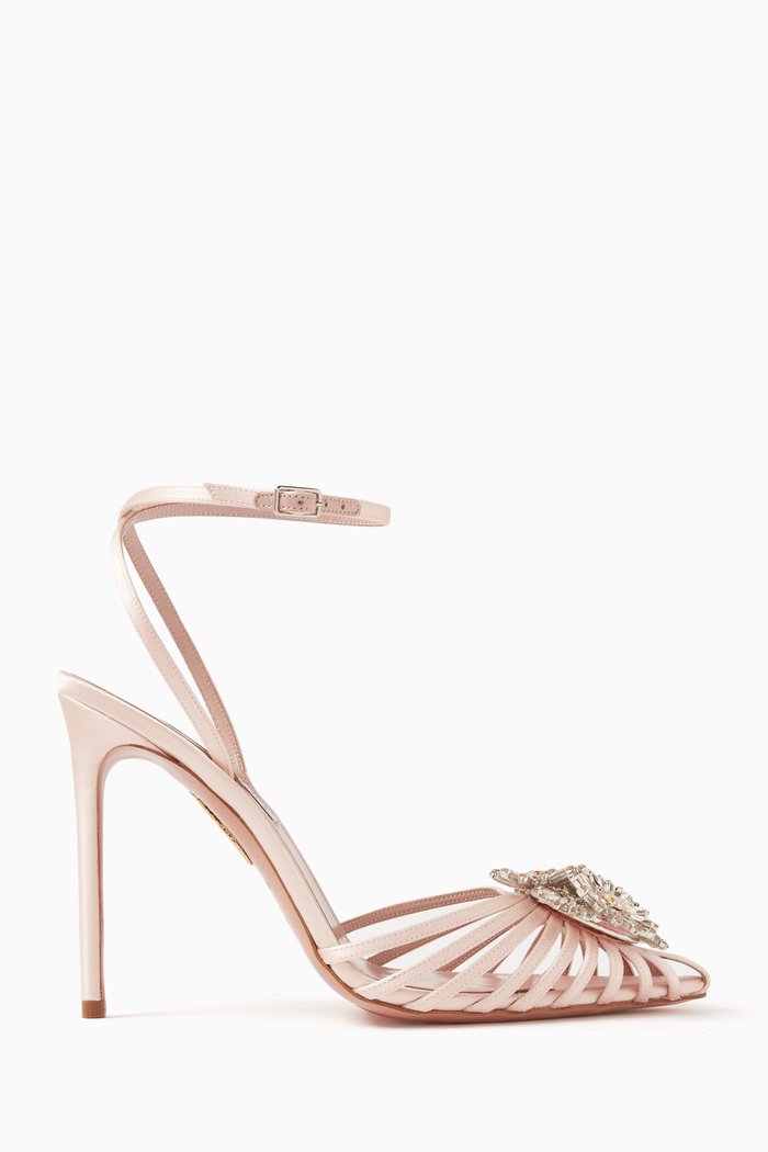 

Margarita 105 Crystal Pumps in Satin, Pink