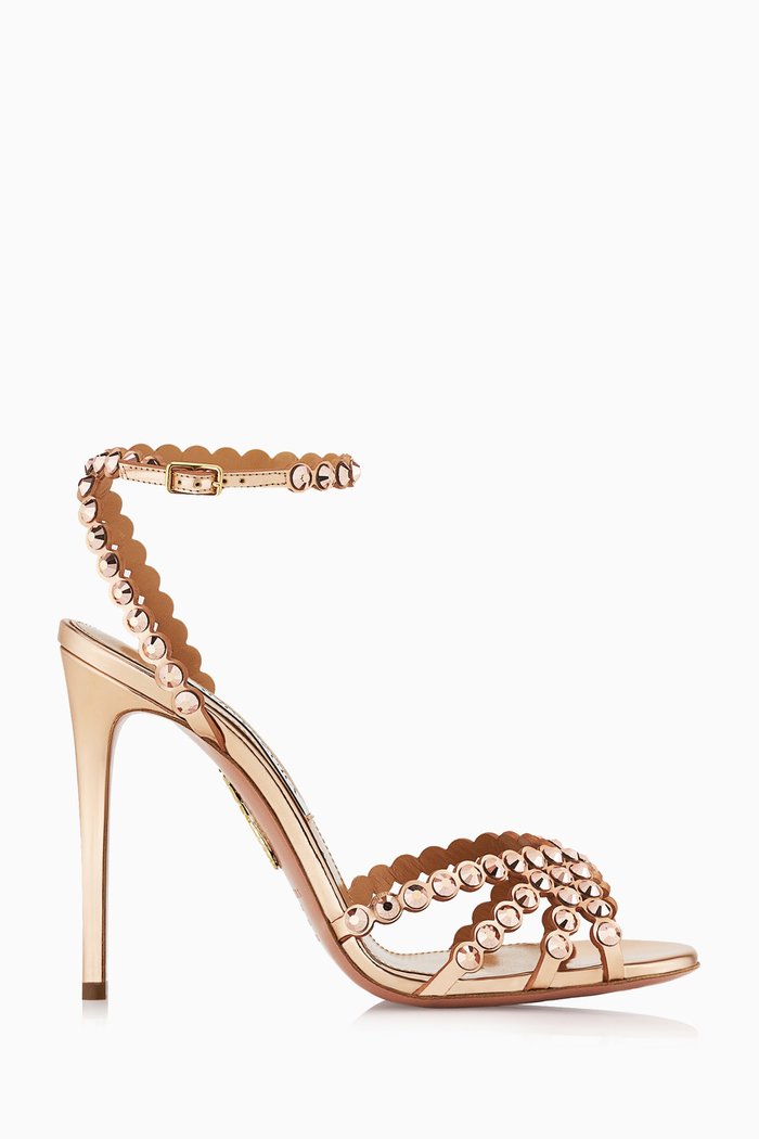 

Tequila 105 Sandals in Metallic Leather, Gold