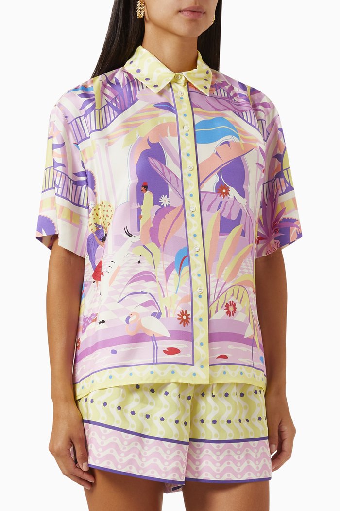 Caroline Shirt in Silk, Multicolour
