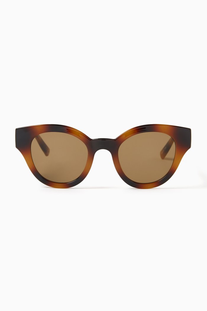 

Deja Nu Cat-eye Sunglasses in BPA-free Plastic, Brown