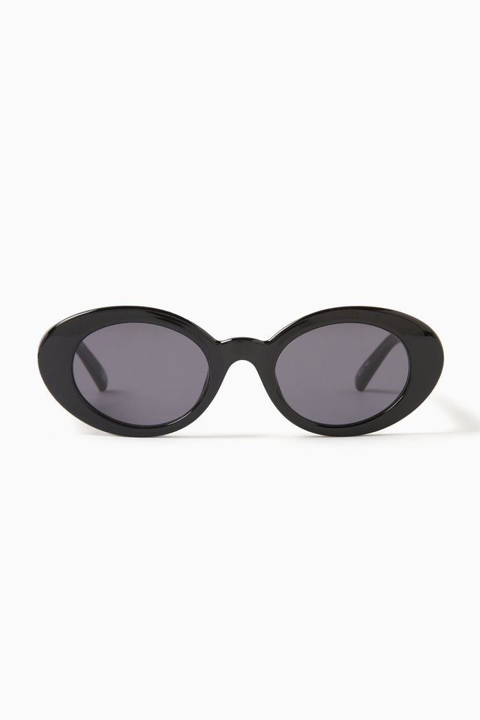 

Nouveau Trash Oval Sunglasses, Black