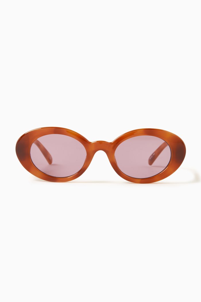 

Nouveau Trash Oval Sunglasses, Brown