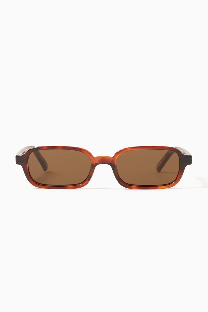 

Pilferer Rectangular Sunglasses in BPA-free Plastic, Brown