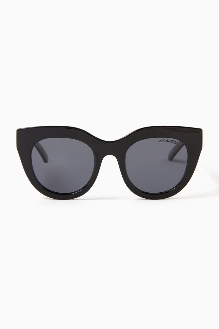 

Air Heart Cat-eye Sunglasses in BPA-free Plastic, Black