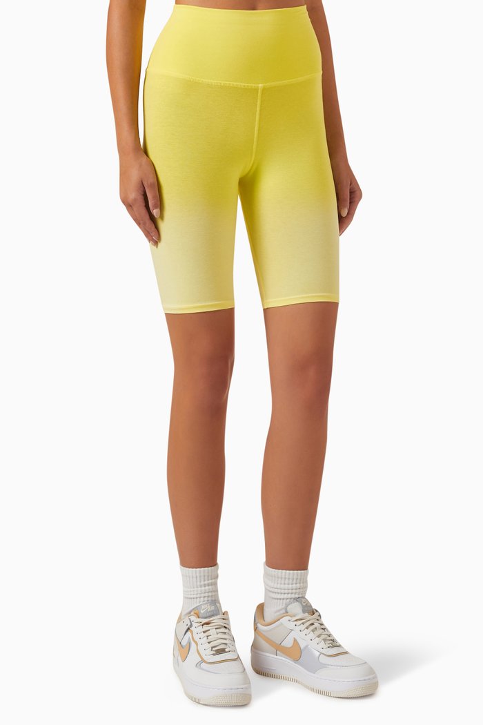 Medano Biker Shorts in Stretch-cotton, Yellow