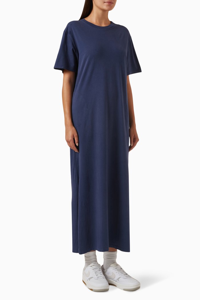 Essex Dress in Cotton-jersey, Blue