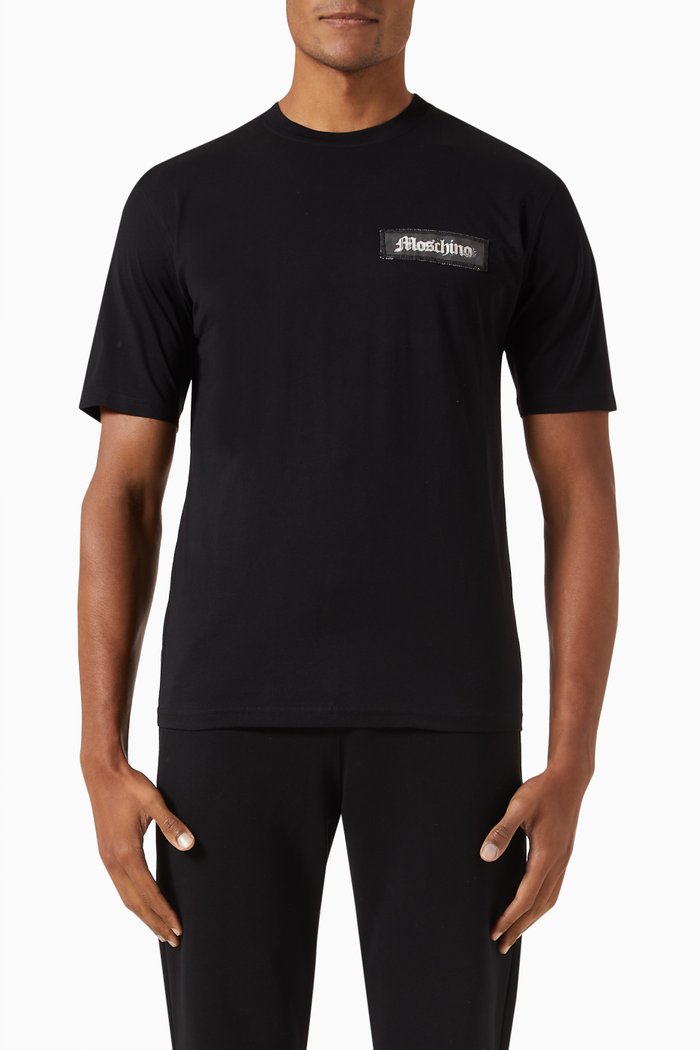 Logo T-shirt in Cotton Jersey, Black