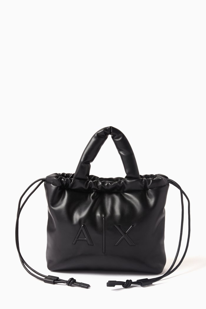 

Medium AX Pillow Bag in Faux Leather, Black