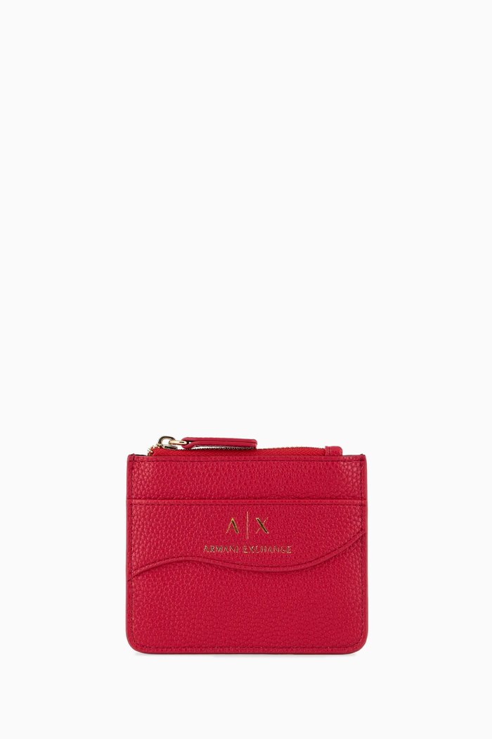 

AX Card Holder in Leather, Red