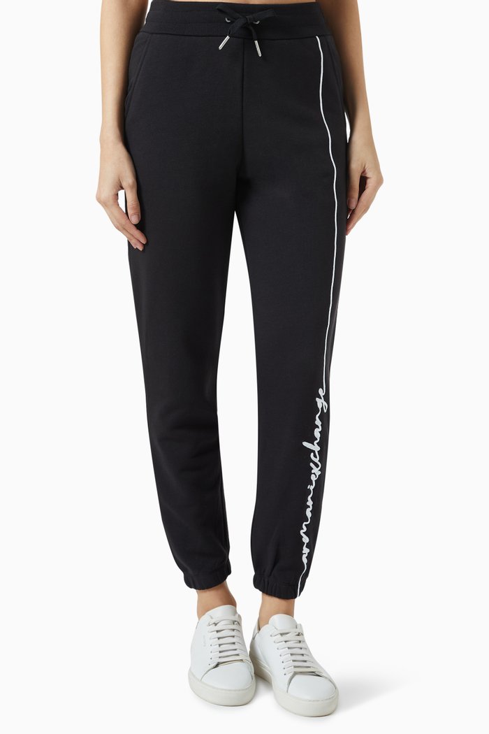 

Logo-embroidered Sweatpants in Cotton-blend, Black