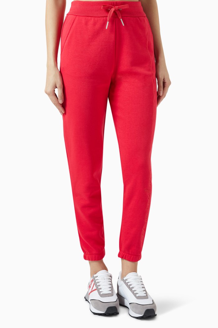 

Logo-embroidered Sweatpants in Cotton-blend, Red
