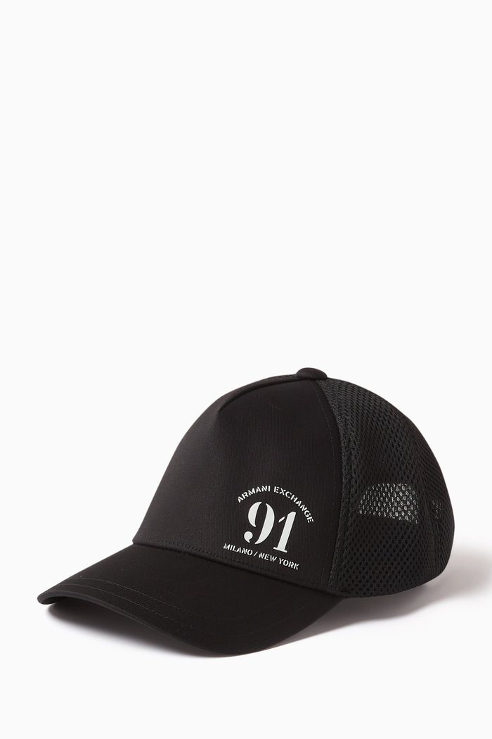 

NY AX Logo Baseball Cap in Twill, Black