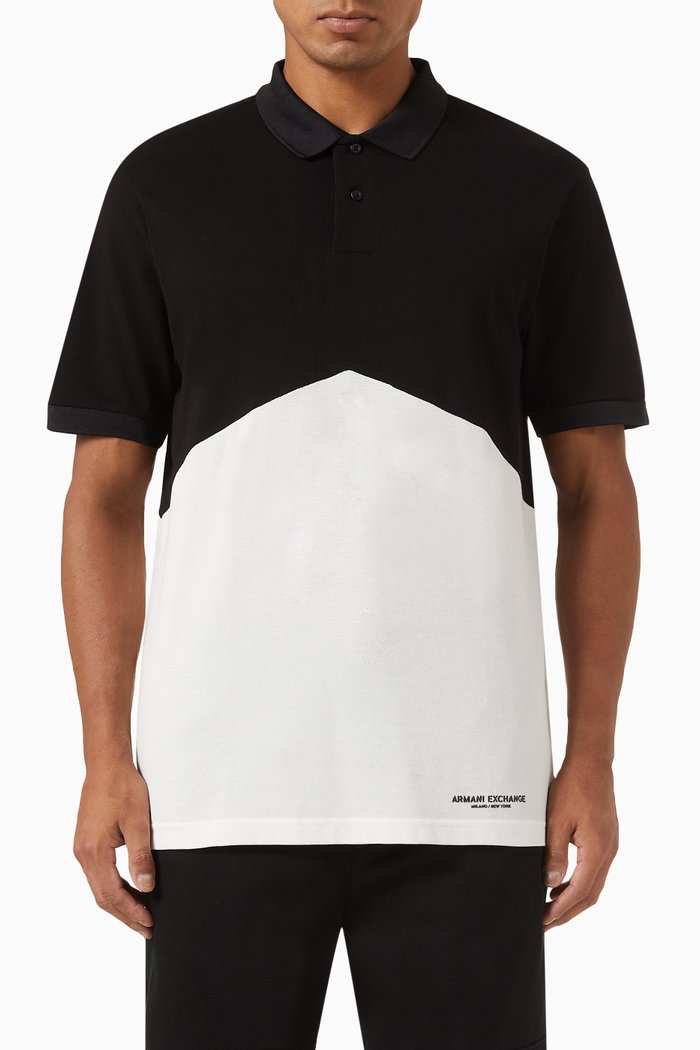 

Polo Shirt in Cotton Piqué, Black