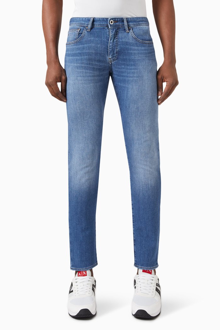 

J14 Skinny-fit Jeans in Denim Stretch, Blue