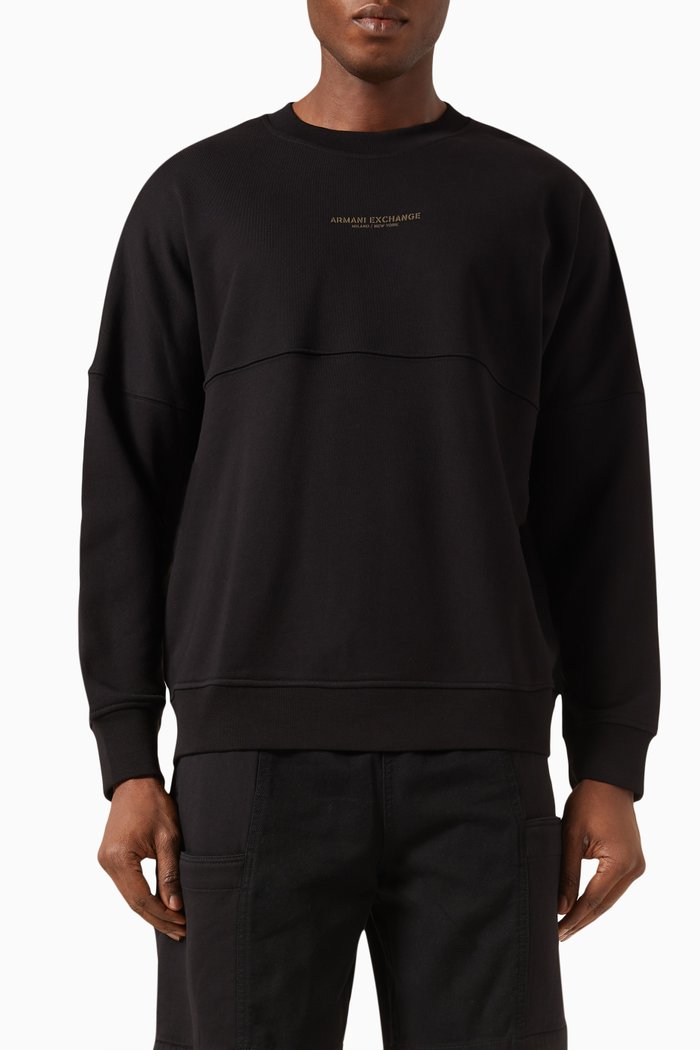 

Logo Sweatshirt in Fleece, Black