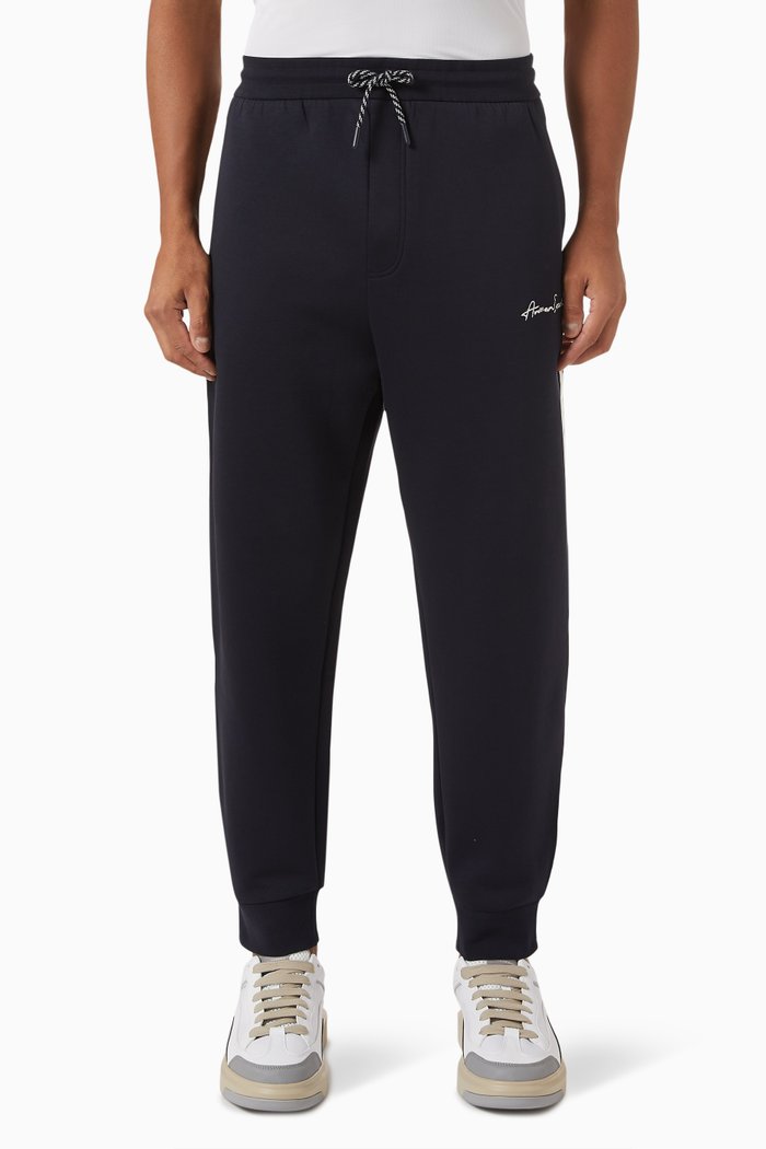 

Signature Logo Sweatpants in Fleece, Blue