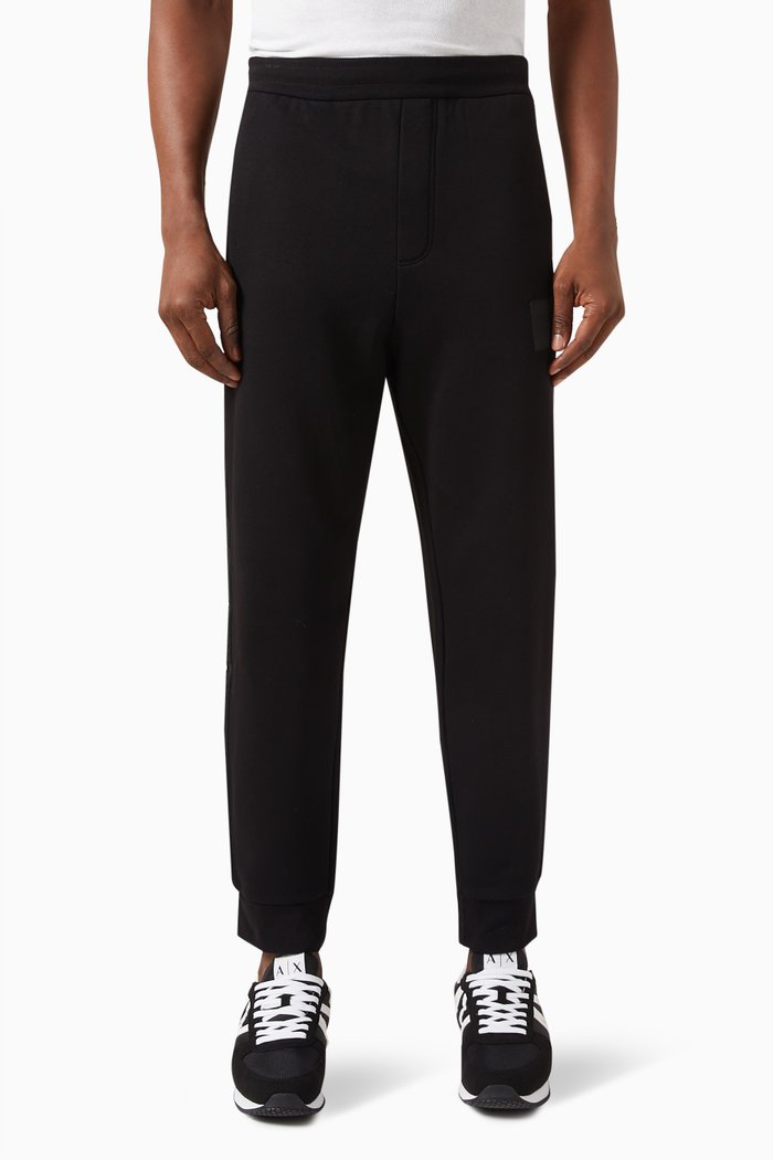 Sweatpants in Nylon Jersey, Black