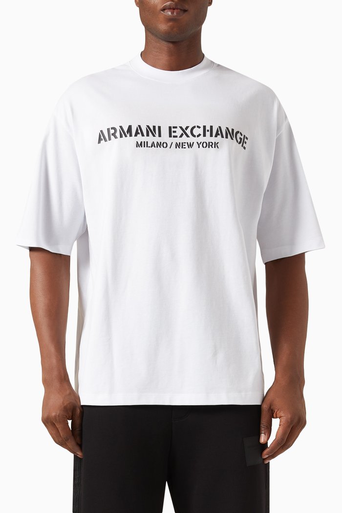 Logo T-shirt in Cotton Jersey, White