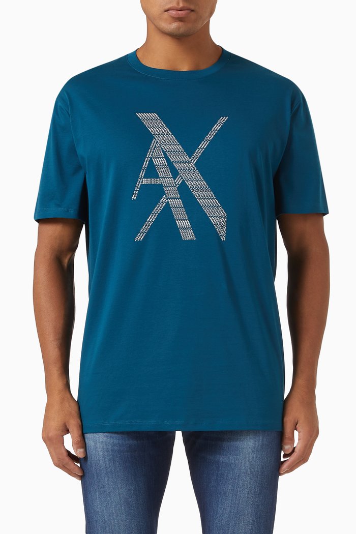 

Logo T-shirt in Cotton Jersey, Blue
