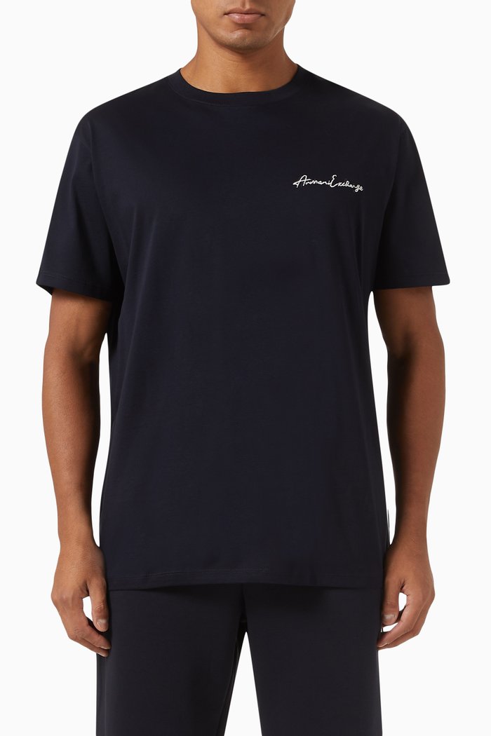 

Logo T-shirt in Cotton Jersey, Blue