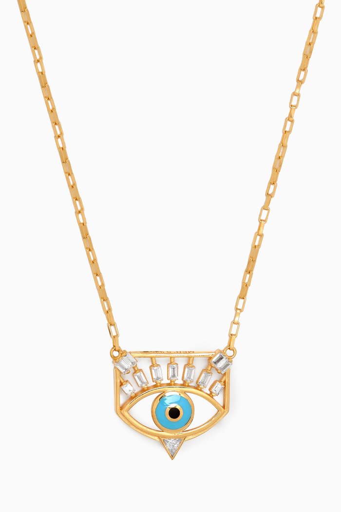 Lovers Eye Necklace in 24kt Gold-plated Sterling Silver