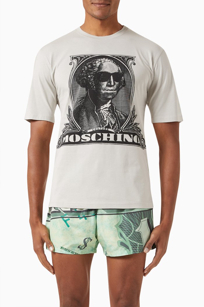 

Graphic Logo Print T-shirt in Cotton, White