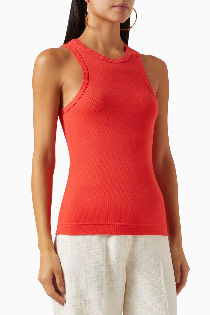 

Alisson Tank Top in Stretch-cotton, Orange
