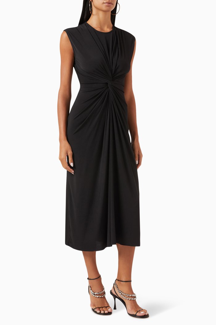 

Joan Midi Dress in Delicate Stretch, Black