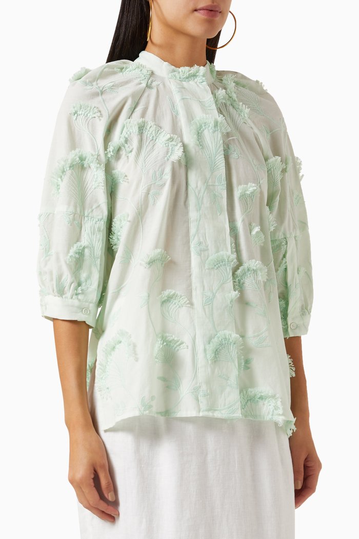

Charlie Top in Cotton, Blue