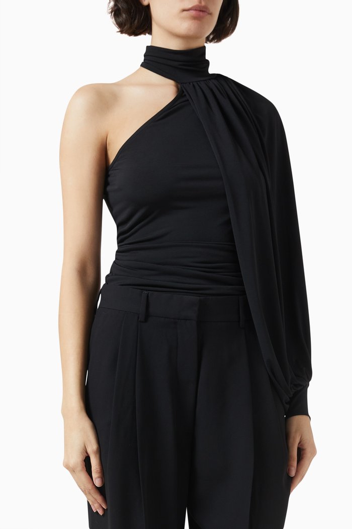 

Hineley One-shoulder Top, Black