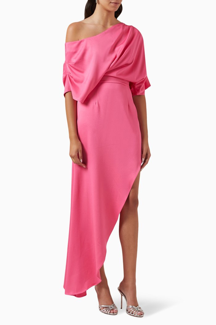 

Renders One-shoulder Gown, Pink