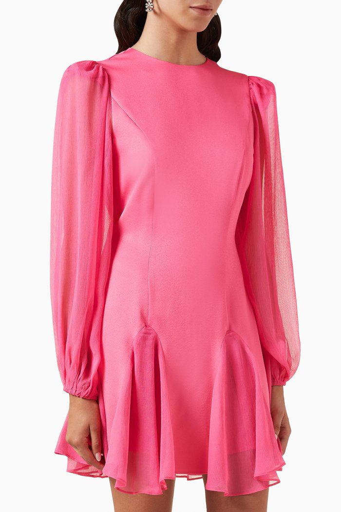 Antiquity Dress in Satin, Pink