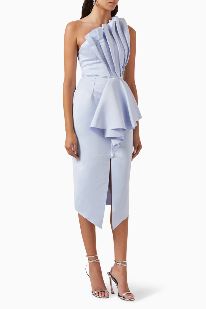 

Shiloh Bow One-shoulder Dress, Purple