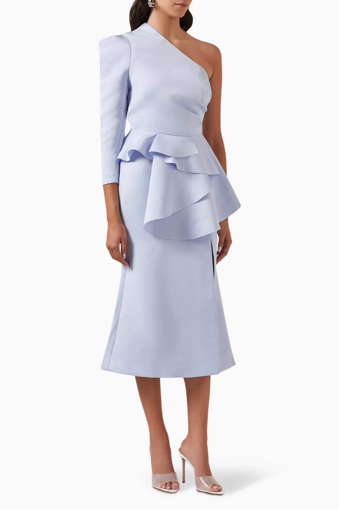 

Anya Peplum Top & Skirt Set, Purple