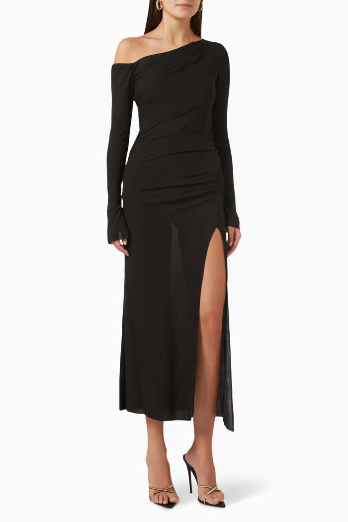 

Monette Maxi Dress in Jersey, Black