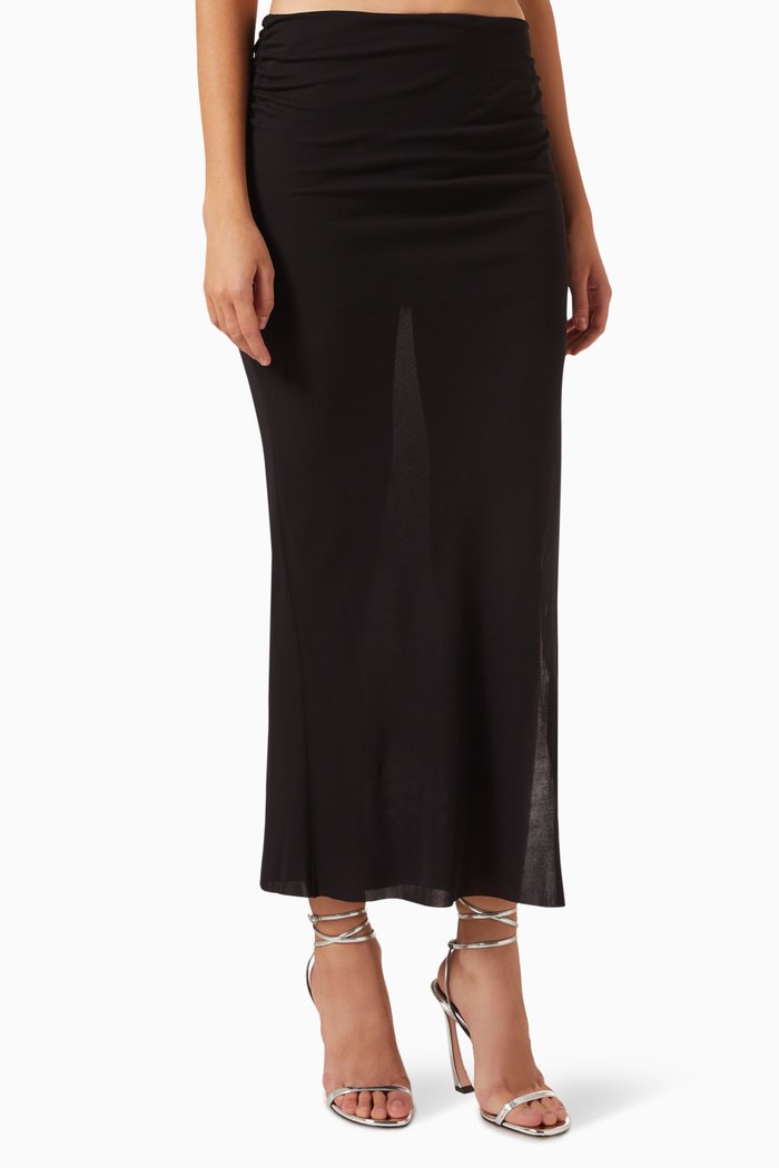 

Lexie Split Maxi Skirt, Black