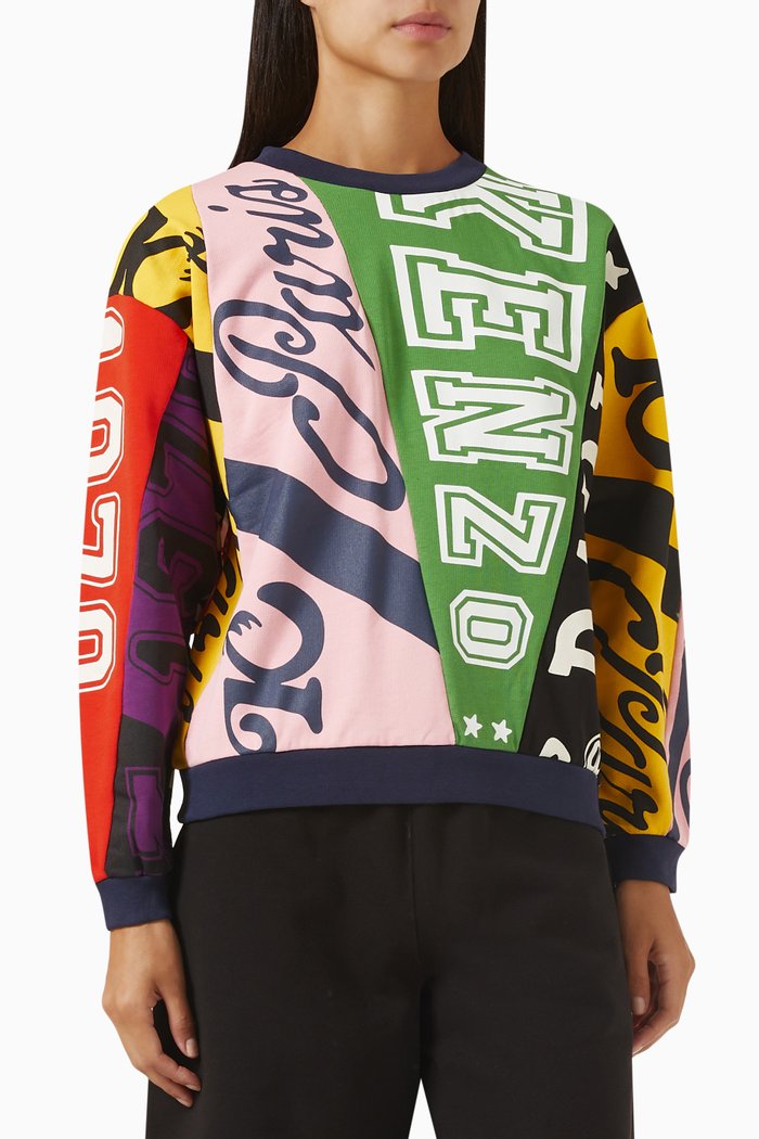 

Logo Flag Sweatshirt in Jersey, Multicolour