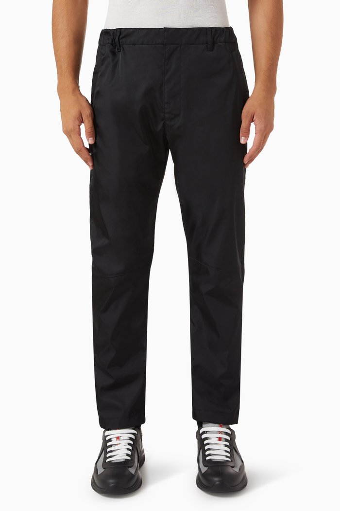 Trousers in Re-Nylon, Black